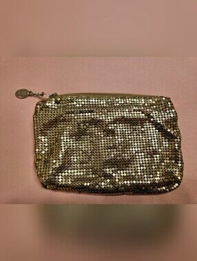 Whiting & Davis Gold Mesh Zip Pouch